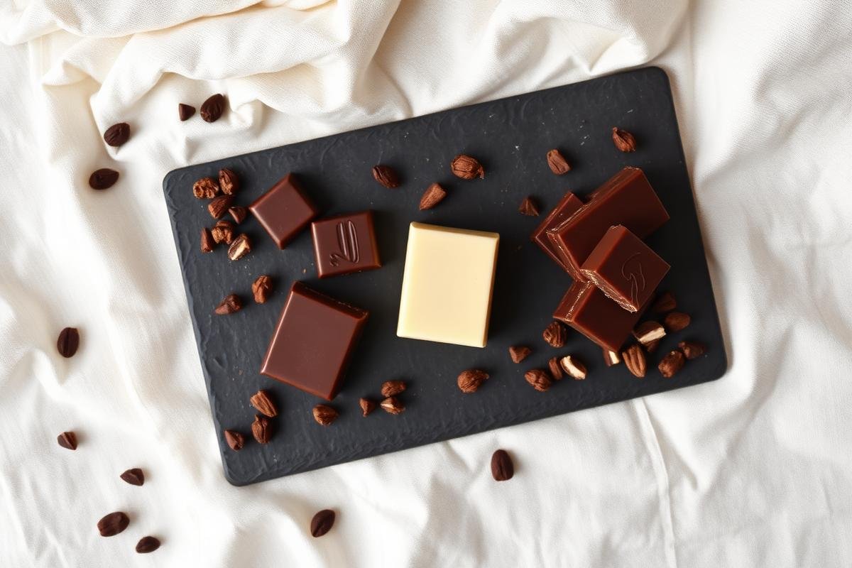 Chocolate tasting board